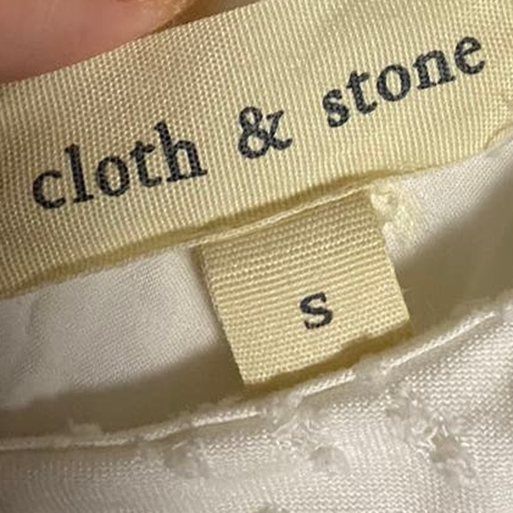 Anthropologie Cloth & Stone Pure Tencel Textured Ruffle One Shoulder Dress - Picture 6 of 9